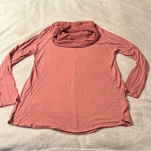 Pink Blush Cowl Neck Top